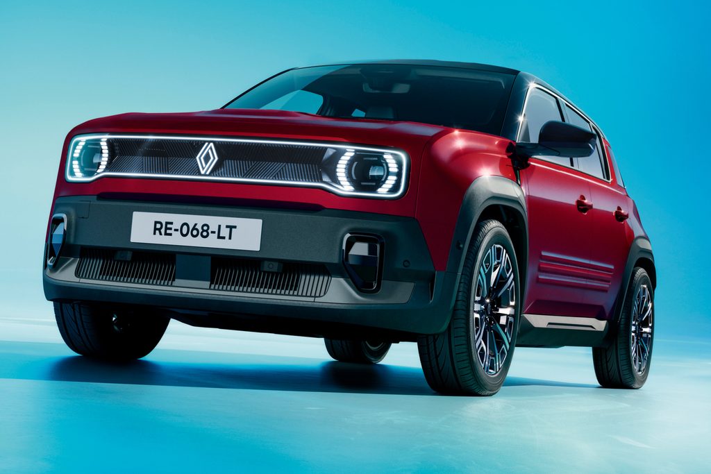Renault 4 E-Tech ma teraz do 415 km zasięgu. I nową wersję Jogging. Renault 4 E-Tech Plein Sud z otwieranym płóciennym dachem, gama 2027